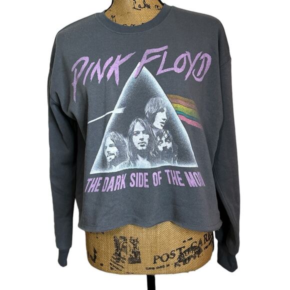 New Women's Pink Floyd Crop Top Sweatshirt size XS‎ - Picture 1 of 4